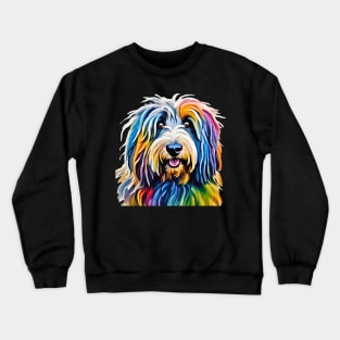 Pop-Art Bergamasco Sheepdog Impressionism Crewneck Sweatshirt